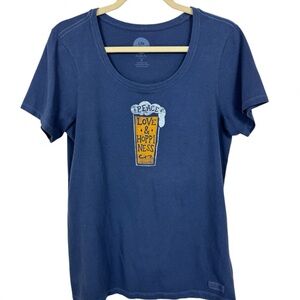 Life is Good Peace, Love & Hoppiness T-shirt sz M